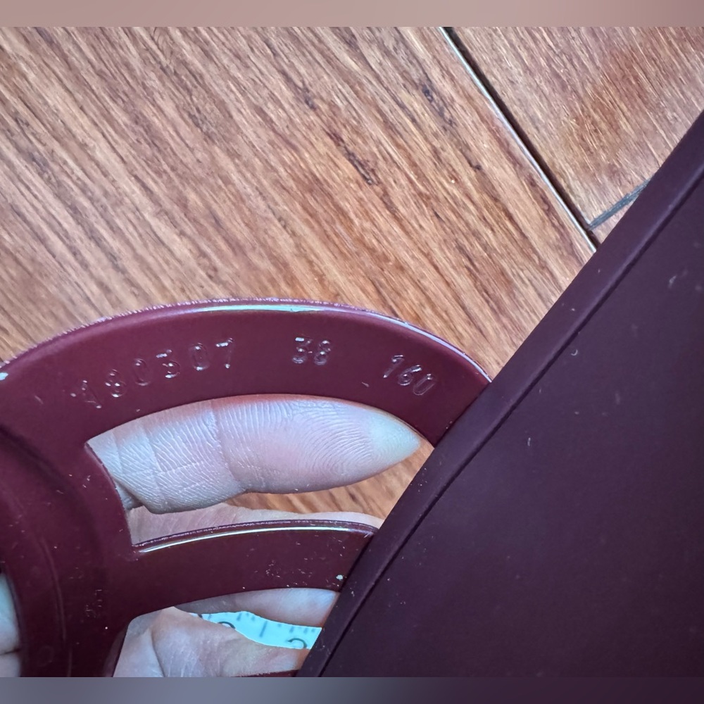 Gucci Palma Interlocking Logo Details Slide Rubber Sandals Burgundy EU 38 - Picture 10 of 10